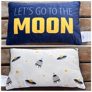 Mini Maison Let’s Go To The Moon Space & Astronat Themed Decorative Pillow